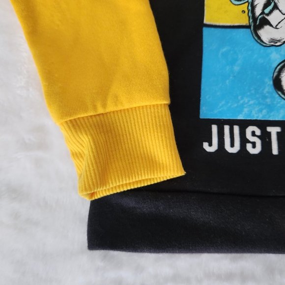 NWT OT Revolution Boys Astronaut Soccer Hoodie Yellow Black Space Fleece Size 4 - Picture 11 of 13